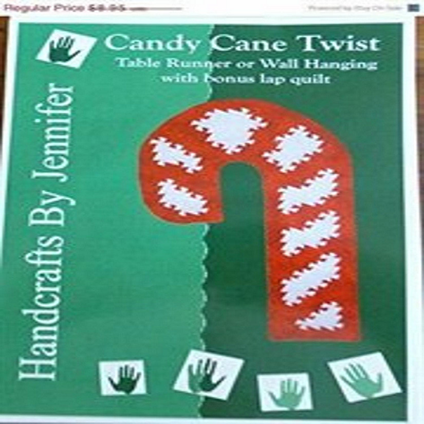 Candy Cane Twist Table Runner Wall Hanging and Lap Quilt Image