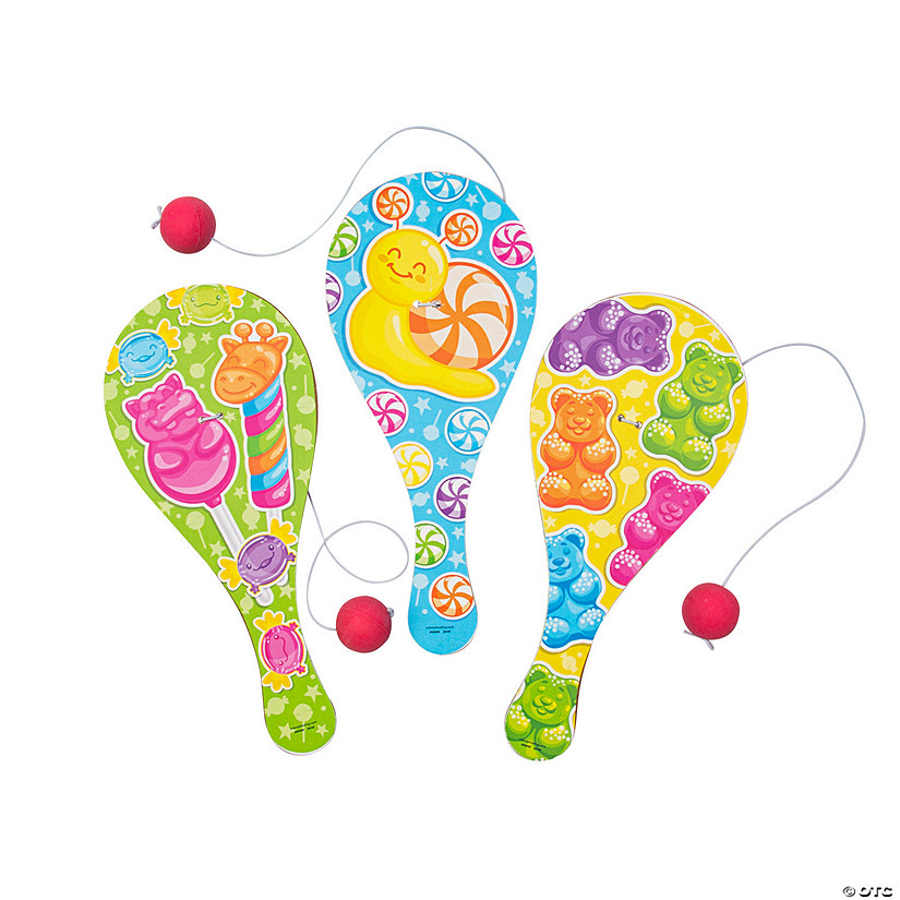 Candy Critters-Shaped Paddleball Games - 12 Pc. Image