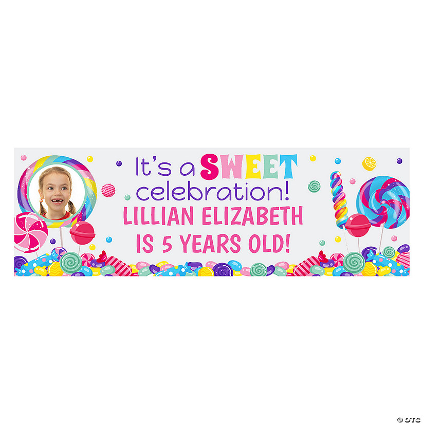 Candy Party Custom Photo Banner Image