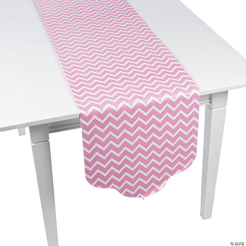 Candy Pink Chevron & Polka Dot Table Runner Image