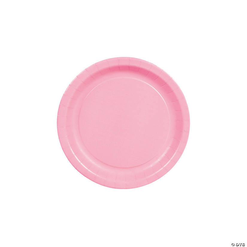 Candy Pink Paper Dessert Plates - 24 Ct. Image