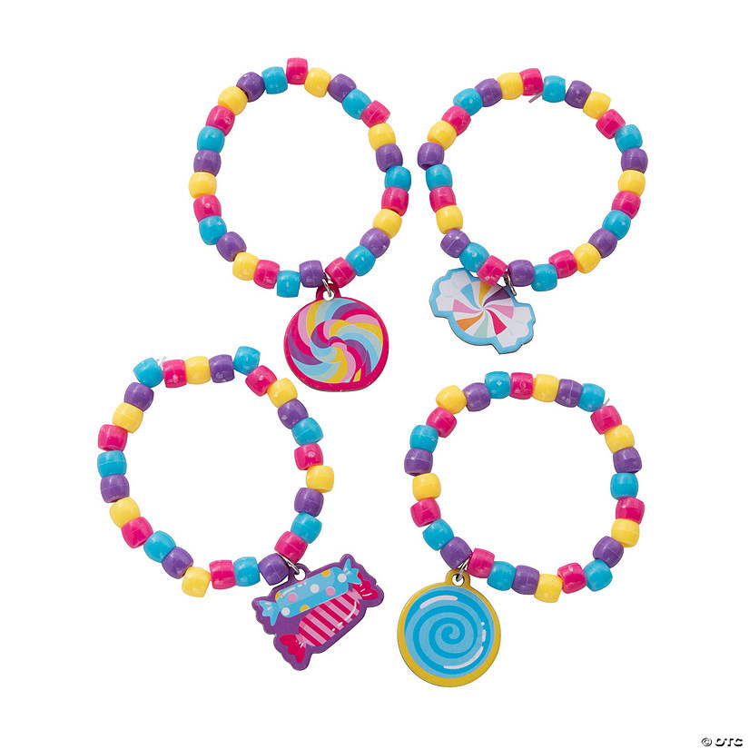Candy World Beaded Bracelet Craft Kit - Makes 12 Image