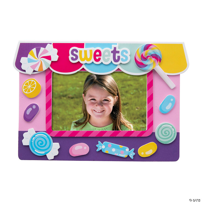 Candy World Picture Frame Magnet Craft Kit - Makes 12 Image