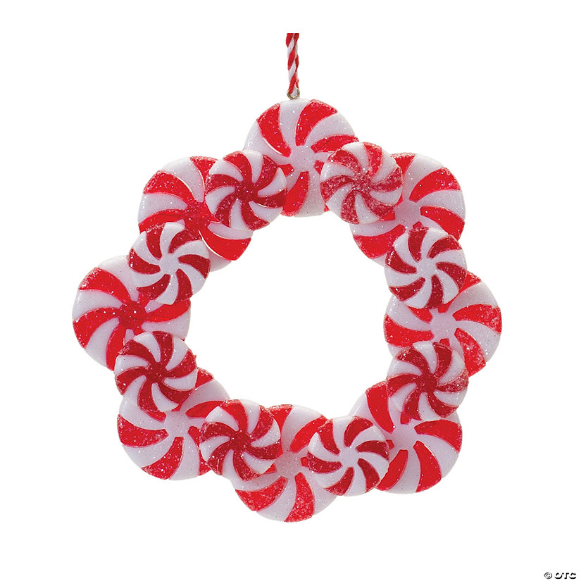 Candy Wreath Ornament (Set Of 12) 5"D Glass Image
