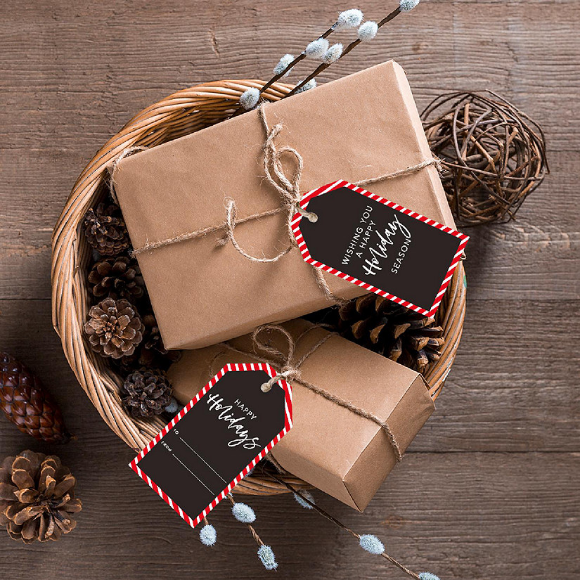 Cane Striped Christmas To/From Gift Tags Image