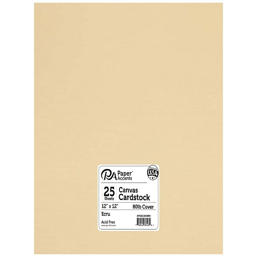 Canvas Cardstock 12 x 12 in. 58809 Ecru 25 pc.