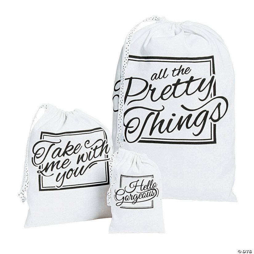 Canvas Travel Drawstring Bag Set Oriental Trading