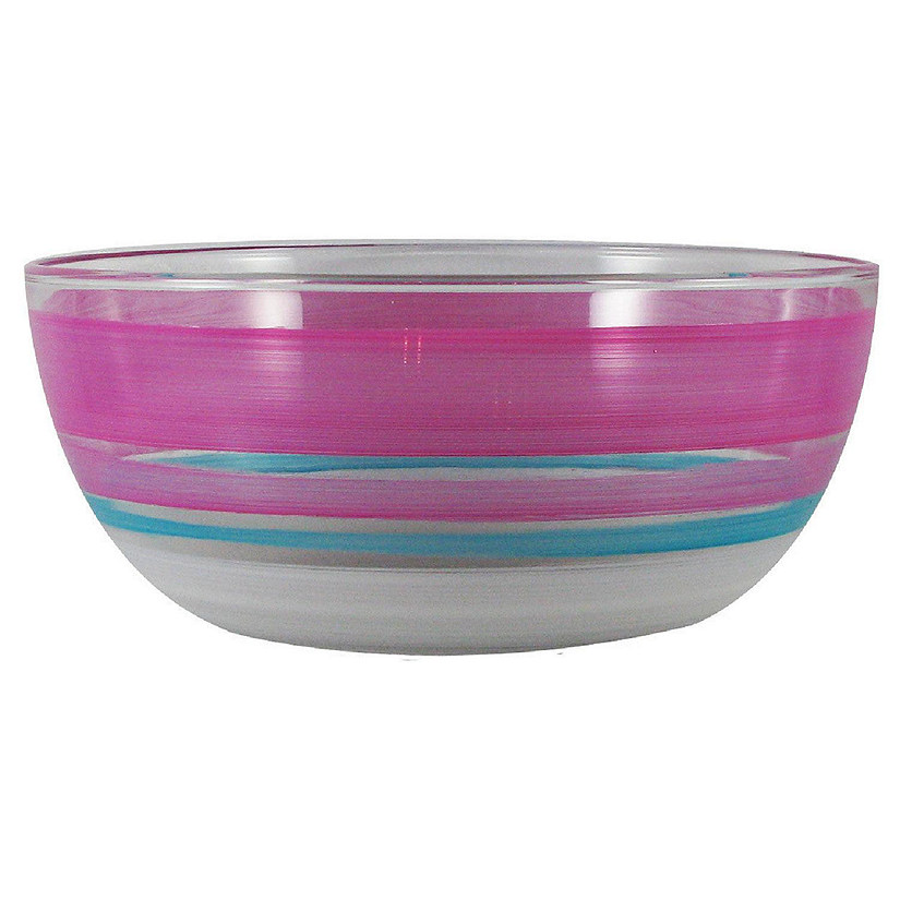 Cape Cod Cottage Stripe Pink 11" Bowl Oriental Trading