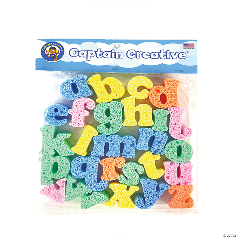 Captain Creative Super Sponges, 2", Lower Case Alphabet, 26 Pieces Image