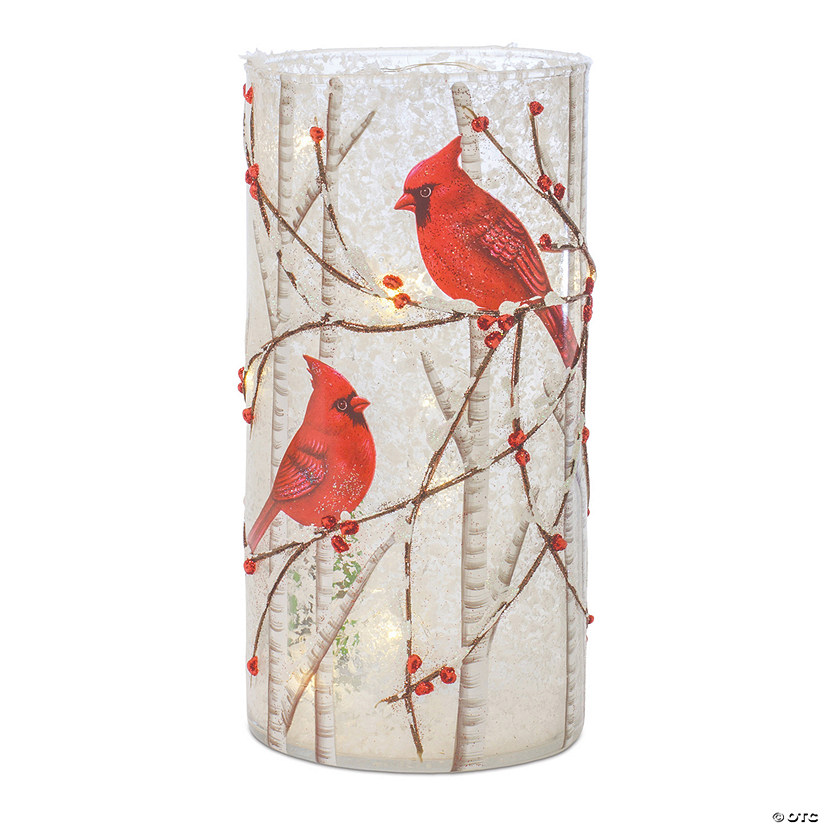 Cardinal Led Luminary (Set Of 2) 7.75"H Glass 2 Aa Batteries, Not Included Image