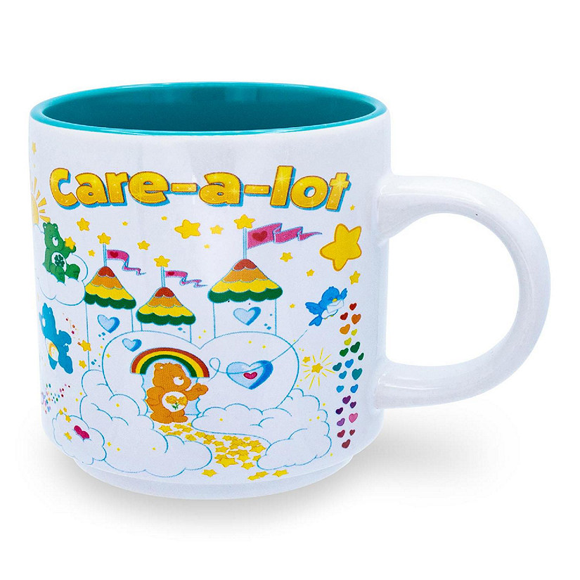 Care Bears "Care-A-Lot"  Allover Icons Ceramic Coffee Mug  Holds 13 Ounces Image