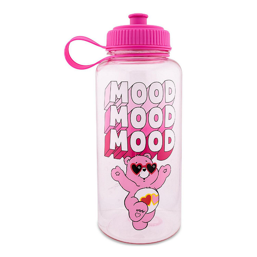 Care Bears Love-A-Lot Bear "Mood" Water Bottle With Sports Cap  Holds 34 Ounces Image