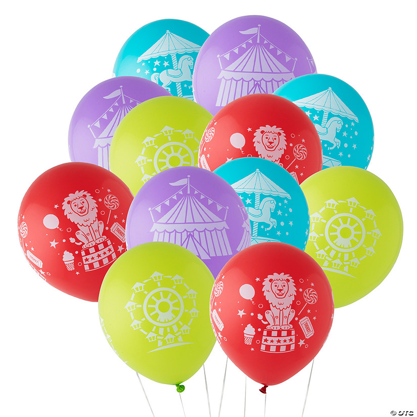 Carnival 11" Latex Balloons 24 Pc. Oriental Trading