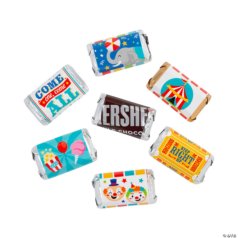 Carnival Mini Candy Bar Sticker Labels - 30 Pc. Image