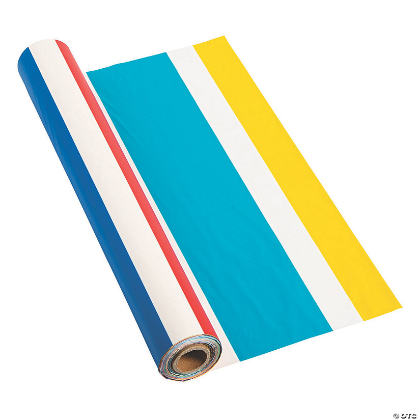 Carnival Multi-Color Plastic Tablecloth Roll Image