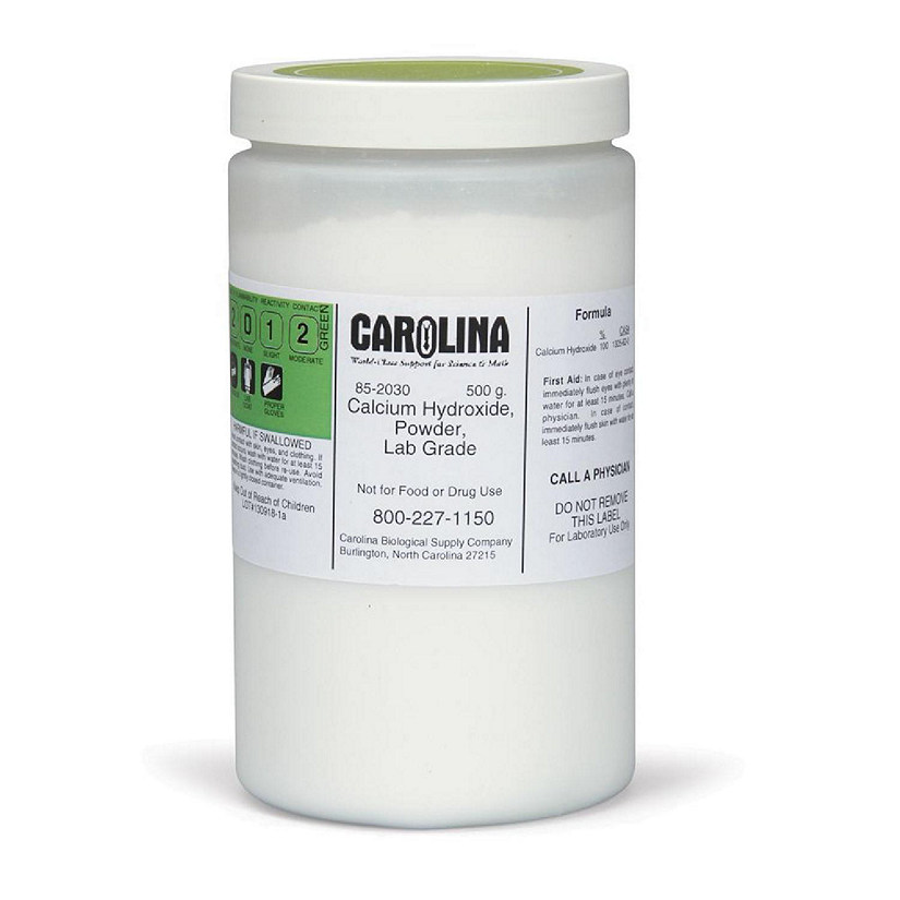 Carolina Biological Supply Company Calcium Hydroxide, Powder, Laboratory Grade, 500 g Image