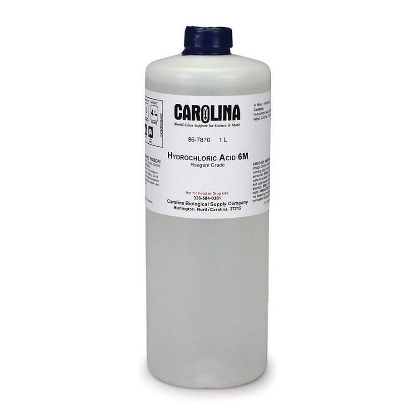 Carolina Biological Supply Company Hydrochloric Acid, 6 M, Laboratory Grade, 1 L Image