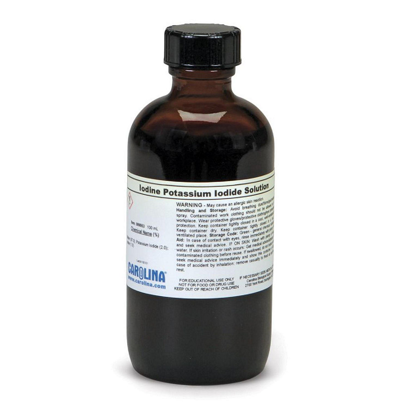 Carolina Biological Supply Company Iodine-Potassium Iodide Solution, Laboratory Grade, 100 mL Image