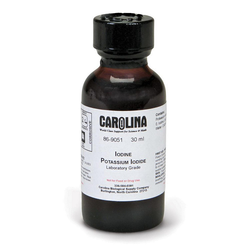 Carolina Biological Supply Company Iodine-Potassium Iodide Solution, Laboratory Grade, 30 mL Image