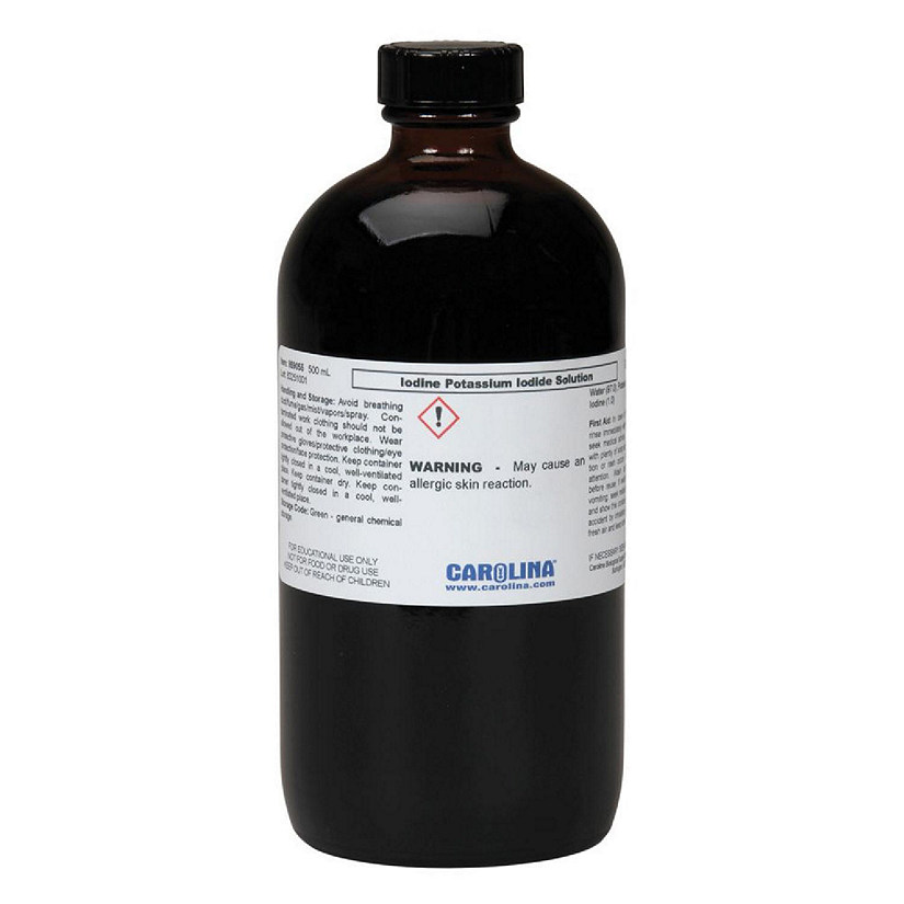 Carolina Biological Supply Company Iodine-Potassium Iodide Solution, Laboratory Grade, 500 mL Image