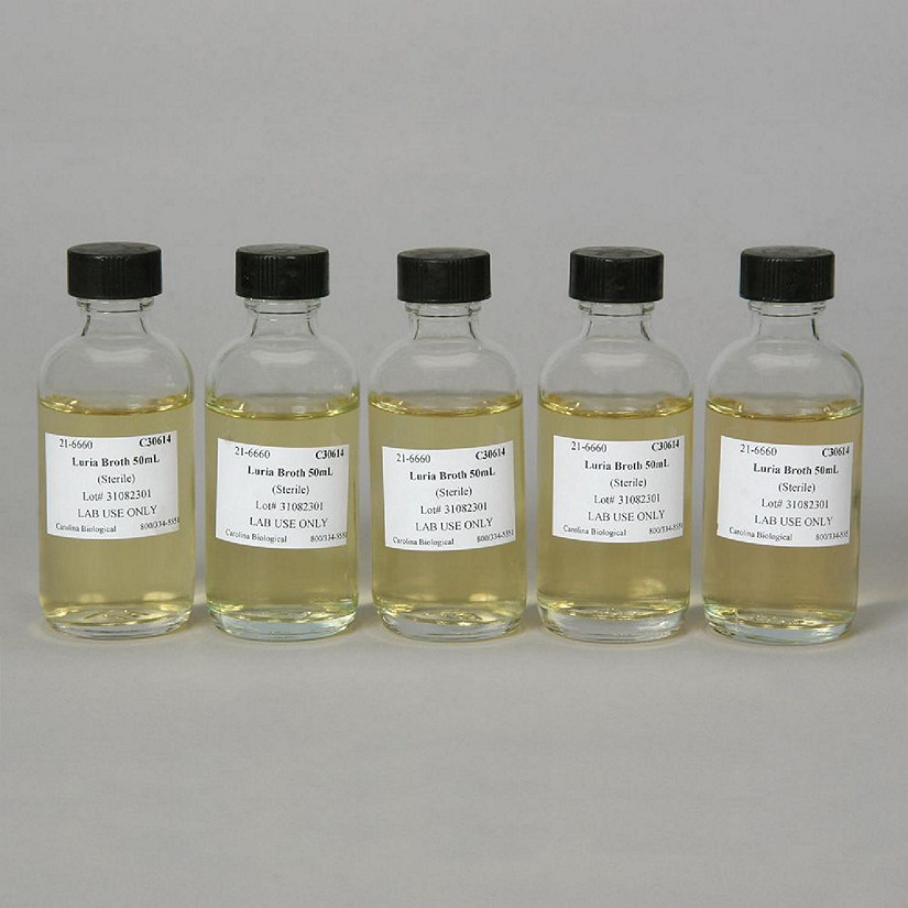 Carolina Biological Supply Company Luria Broth, 50-mL bottles, Pack of 5 Image