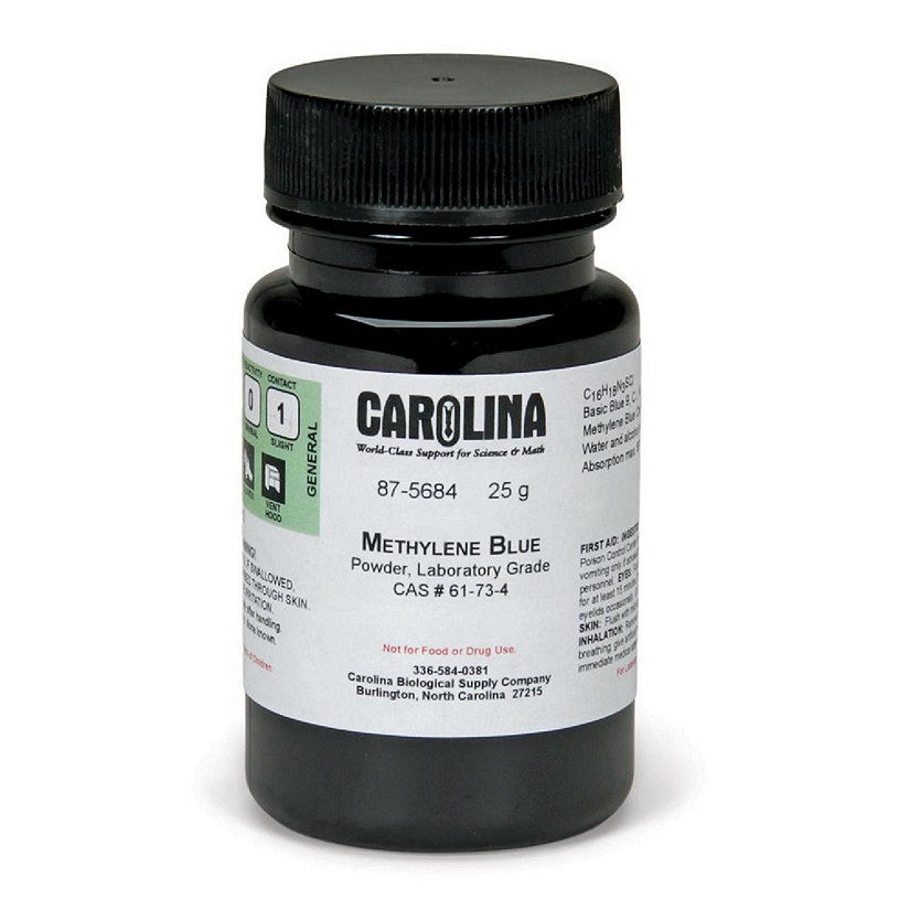 Carolina Biological Supply Company Methylene Blue, Powder, Laboratory Grade, 25 g Image