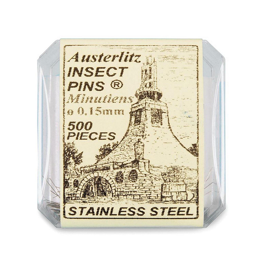 Carolina Biological Supply Company Minutien Pins, Stainless Steel, 0.20 mm Diam, Pack of 500 Image