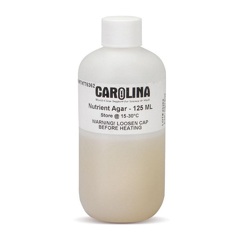 Carolina Biological Supply Company Nutrient Agar, Prepared Media Bottle,125 mL, Plastic Bottle Image