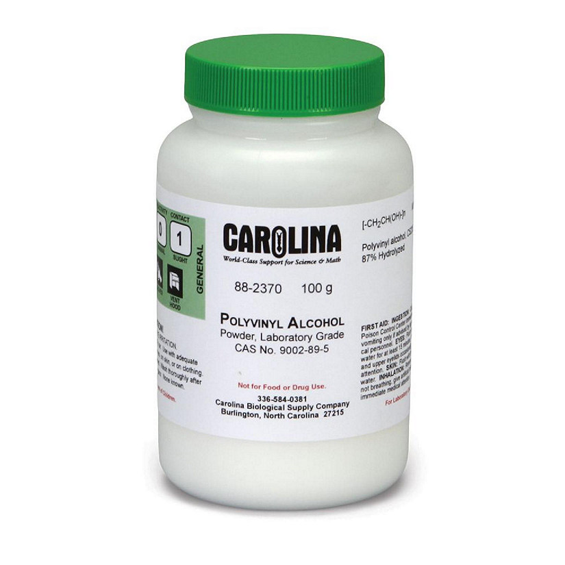 Carolina Biological Supply Company Polyvinyl Alcohol, Powder, Laboratory Grade, 100 g Image