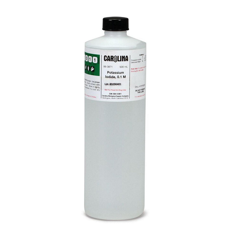 Carolina Biological Supply Company Potassium Iodide, 0.1 M (2% v/v), Laboratory Grade, 500 mL Image