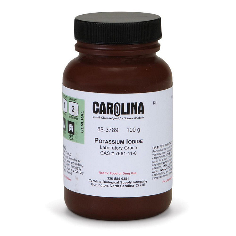 Carolina Biological Supply Company Potassium Iodide, Laboratory Grade, 100 g Image