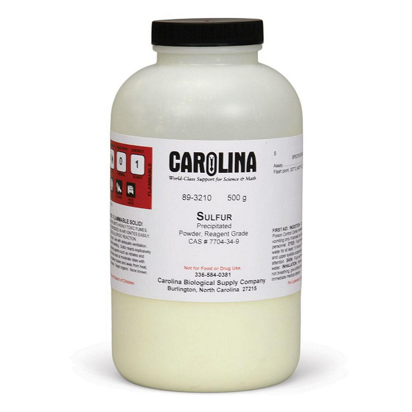 Carolina Biological Supply Company Sulfur, Precipitated Powder, Reagent Grade, 500 g Image
