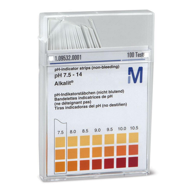 Carolina Biological Supply Company Universal pH Indicator Strips, Range 7.5-14, Pack of 100 Image