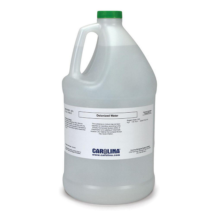 Carolina Biological Supply Company Water, Deionized, Reagent Grade, 3.8 L Image