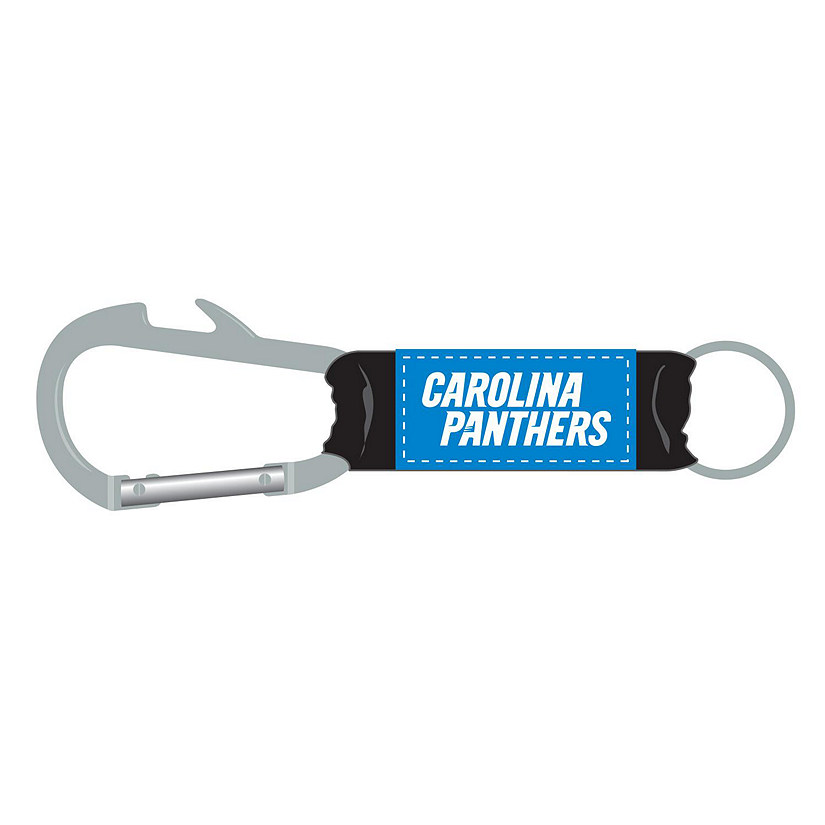 Carolina Panthers RPET Material Carabiner Key Tag Image