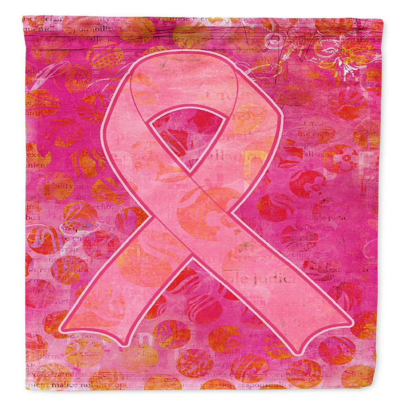 Caroline's Treasures Artsy Breast Cancer Pink Ribbon Flag Garden Size, 11.25 x 15.5, Cancer Awareness Image