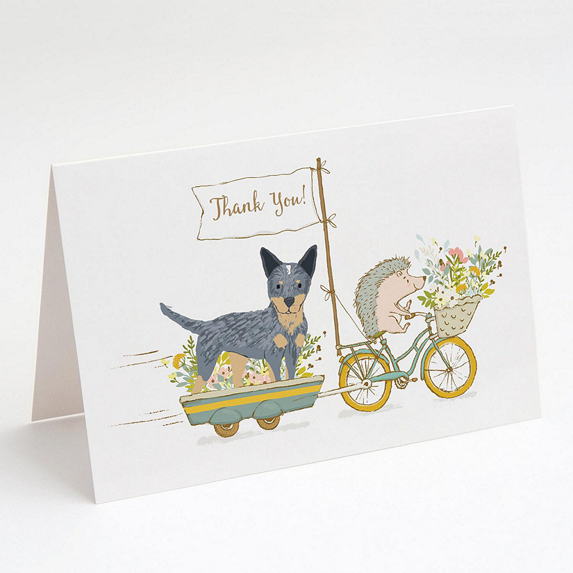 Caroline's Treasures Australian Cattle Dog Greeting Cards and Envelopes Pack of 8, 7 x 5, Dogs Image