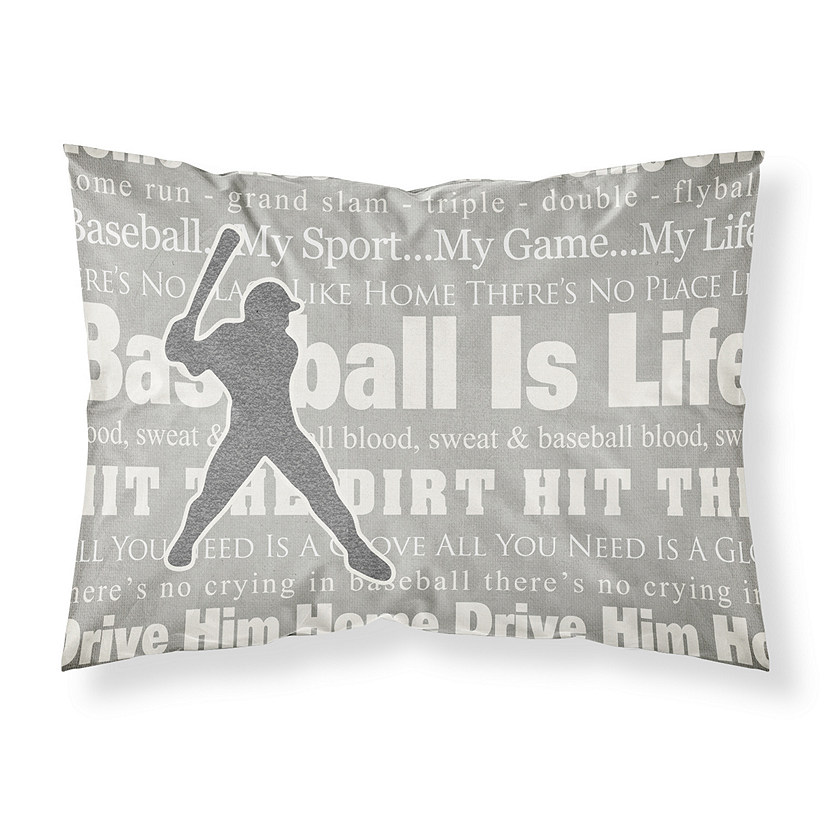 Caroline's Treasures Baseball is Life Fabric Standard Pillowcase, 30 x 20.5, Sports Image