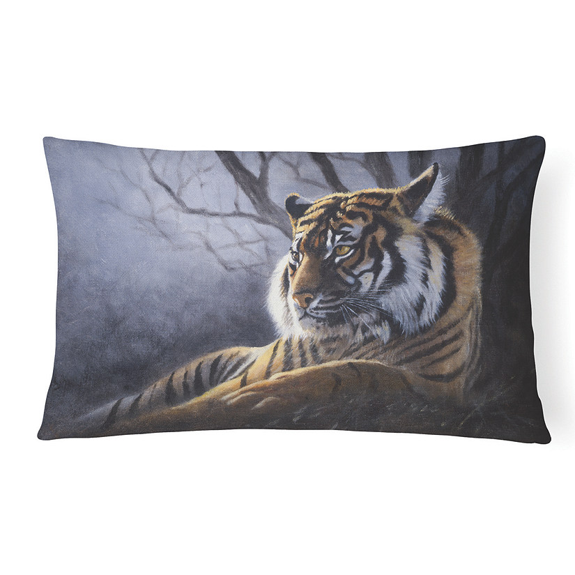 Caroline's Treasures Bengal Tiger by Daphne Baxter Canvas Fabric Decorative Pillow, 12 x 16, Wild Animals Image