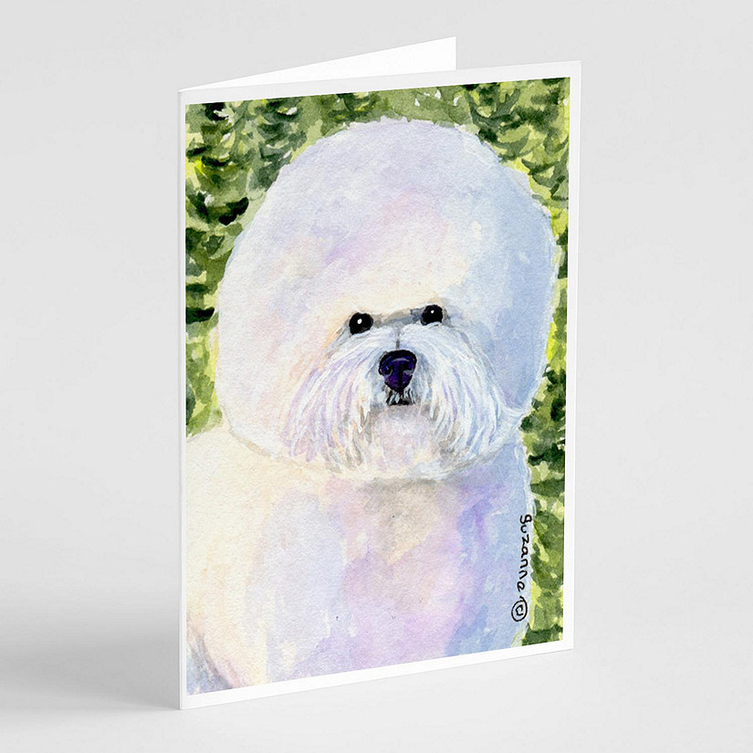 Caroline's Treasures Bichon Frise Greeting Cards and Envelopes Pack of 8, 7 x 5, Dogs Image