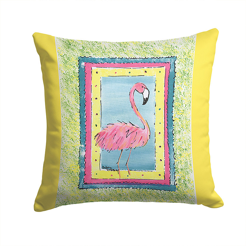 Caroline's Treasures Bird - Flamingo Fabric Decorative Pillow, 14 x 14, Birds Image
