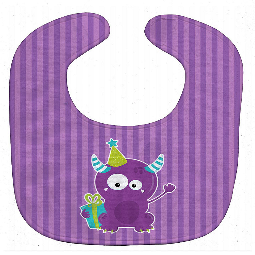 Caroline's Treasures Birthday, Monster Purple Baby Bib, 10 x 13, Image