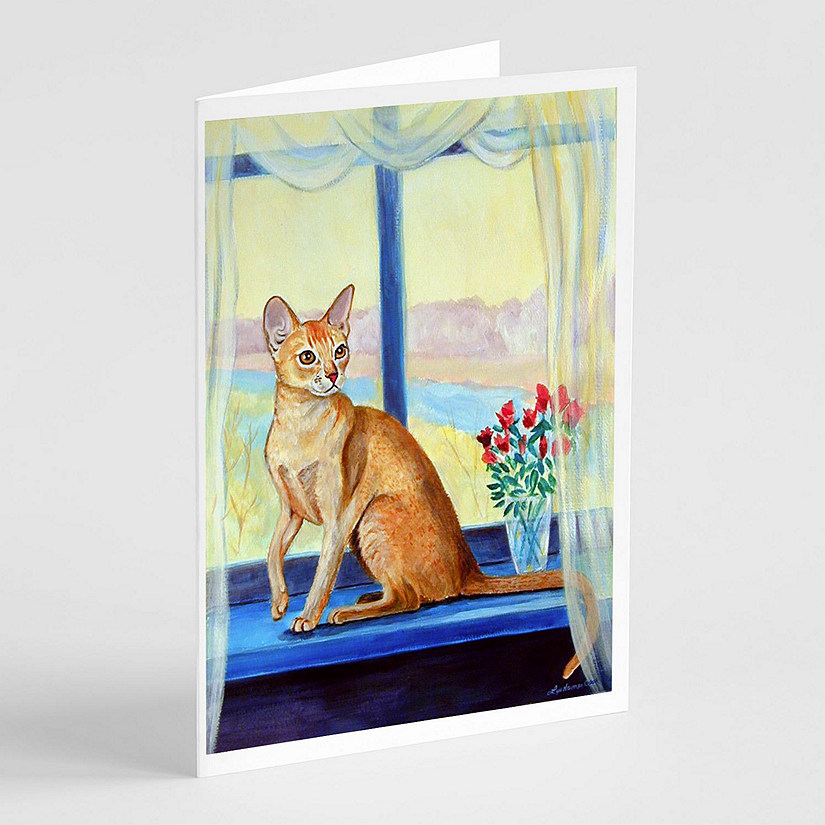 Caroline's Treasures Cat  Greeting Cards and Envelopes Pack of 8, 7 x 5, Cats Image