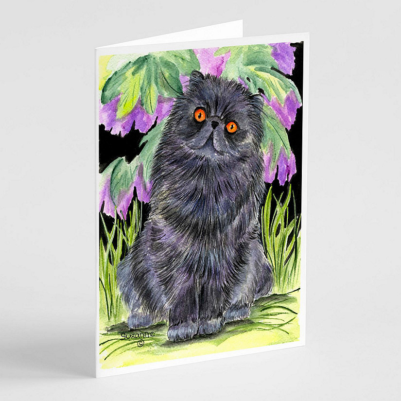 Caroline's Treasures Cat - Persian Greeting Cards and Envelopes Pack of 8, 7 x 5, Cats Image