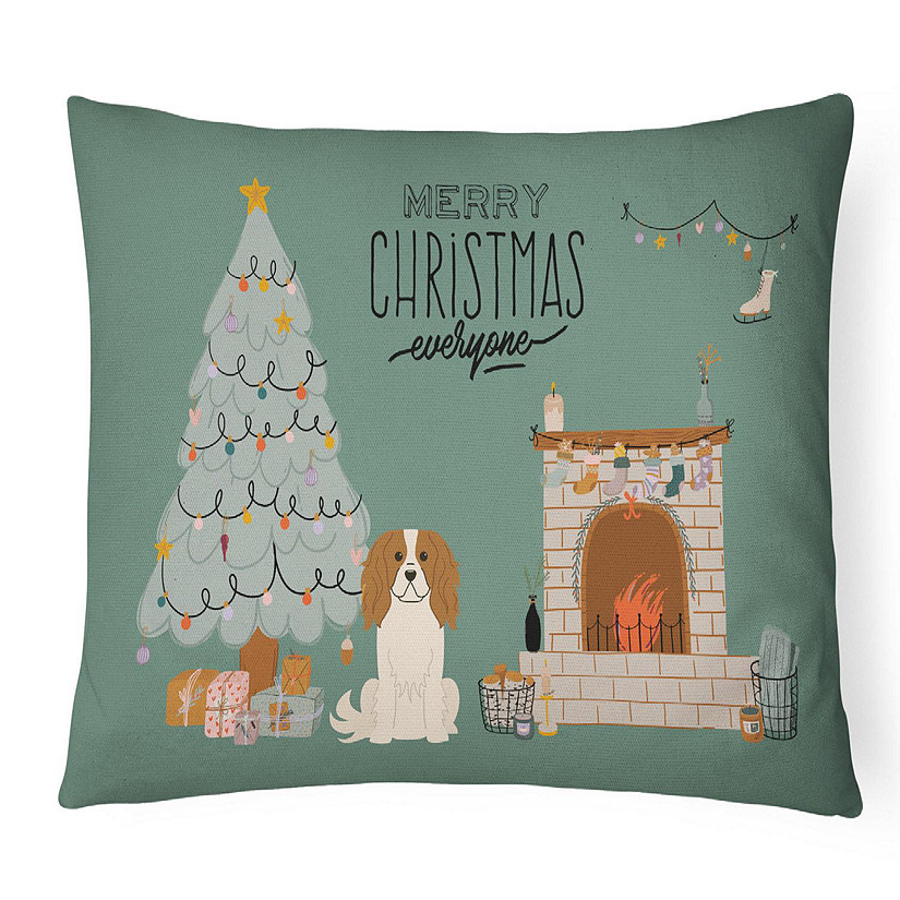 Caroline's Treasures Cavalier Spaniel Christmas Everyone Canvas Fabric Decorative Pillow, 12 x 16, Dogs Image