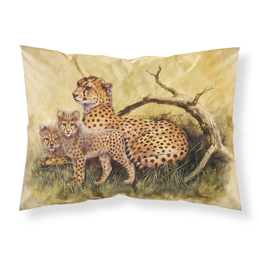 Caroline's Treasures Cheetahs by Daphne Baxter Fabric Standard Pillowcase, 30 x 20.5, Wild Animals Image