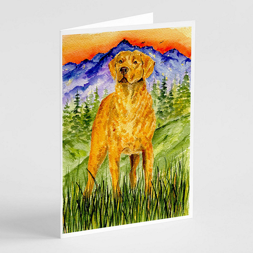 Caroline's Treasures Chesapeake Bay Retriever Greeting Cards and Envelopes Pack of 8, 7 x 5, Dogs Image