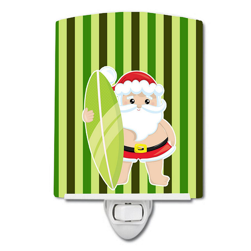 Caroline's Treasures Christmas, Beach Santa Claus #6 Ceramic Night Light, 4 x 6, Nautical Image