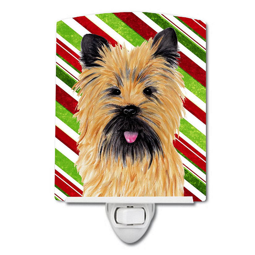 Caroline's Treasures Christmas, Cairn Terrier Candy Cane Holiday Christmas Ceramic Night Light, 4 x 6, Dogs Image