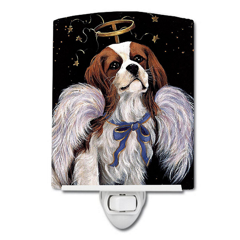 Caroline's Treasures Christmas, Cavalier Spaniel Christmas Angel Ceramic Night Light, 4 x 6, Dogs Image